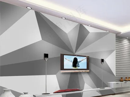 时尚简约北欧风格几何图案背景墙