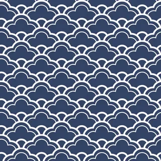 中国中式和风民族风格蓝色花纹瓷器手绘背景底纹图案矢量图片素材