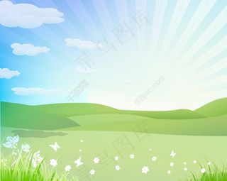 春天背景矢量插画