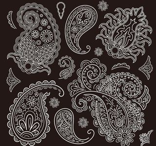 黑白欧式古典花纹花边边框装饰设计素...