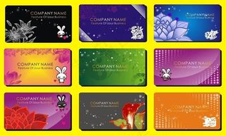 潮流名片设计矢量素材