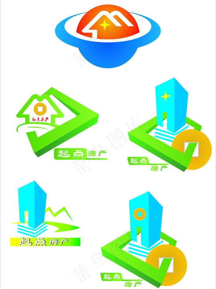 房产logo图片cdr矢量模版下载