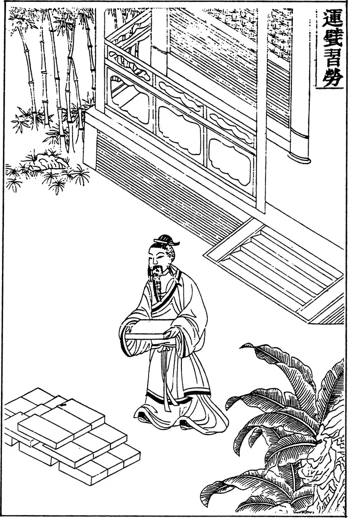 中华艺术绘画_古人物生活线稿素材16ai矢量模版下载