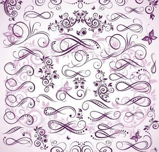 紫色花纹模板下载