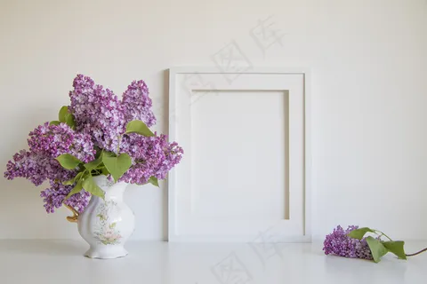 简约小清新文艺风插花静物摆拍背景