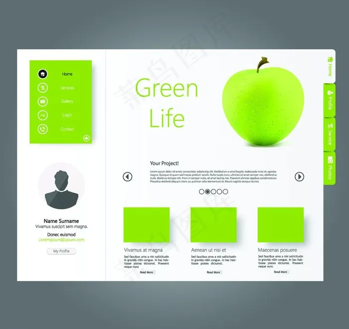 网页设计图片eps,ai矢量模版下载