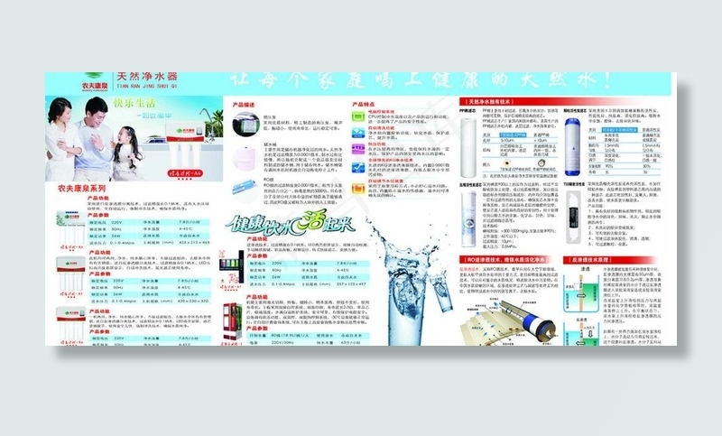 净水器展板图片cdr矢量模版下载