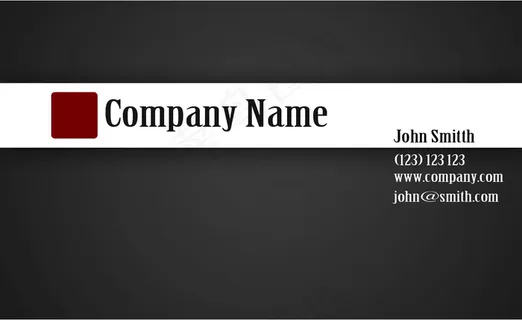 黑色公司名片