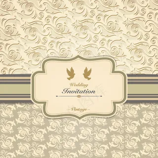 婚礼邀请的装饰图案