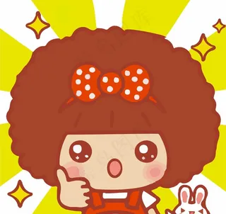 呆萌卡通人可爱卡通女