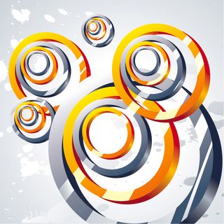 矢量立体圆圈动感背景