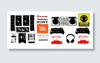 音频设备和音频品牌LOGO矢量素材