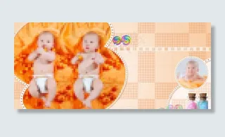 蓝色主题儿童摄影画册图片