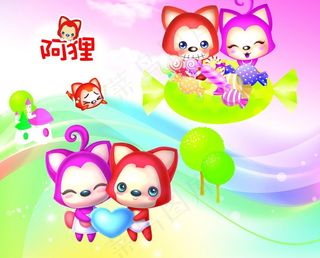 阿狸 卡通 可爱阿狸图片