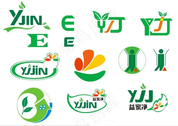 绿色LOGO组合cdr矢量模版下载