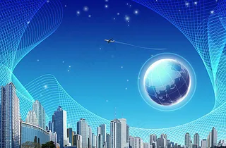 企业科技展板背景