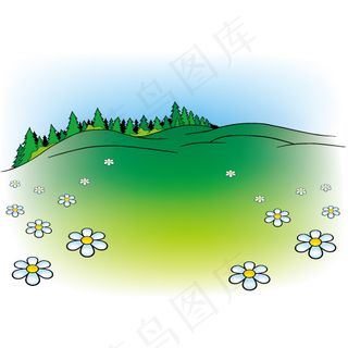 卡通风景矢量素材-2