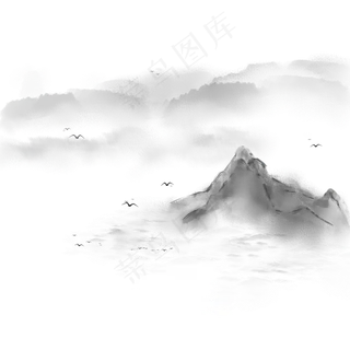 水墨山水鸟类风景水墨山水鸟类风景