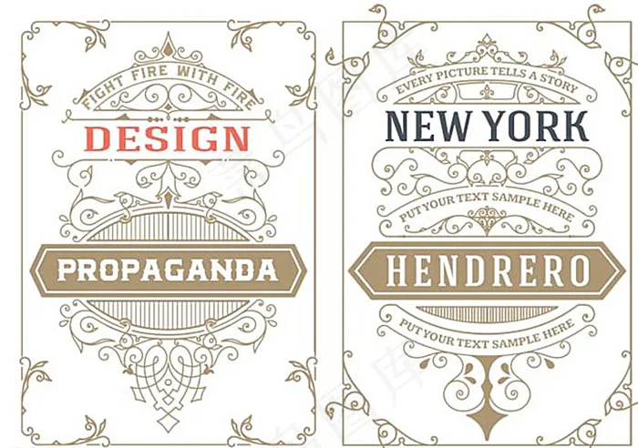 古典欧式花纹图片eps,ai矢量模版下载