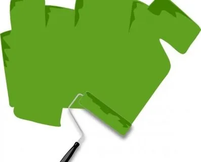 油漆滚筒的边界和横幅剪贴画