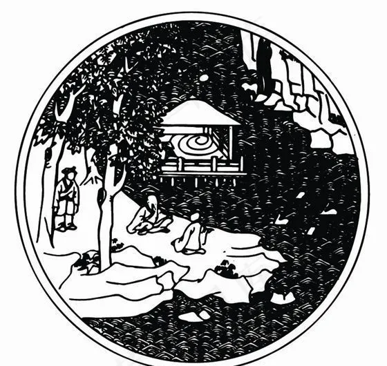 元明时代 矢量版画 古典图案 矢量中华五千年 AI源文件_0405ai矢量模版下载