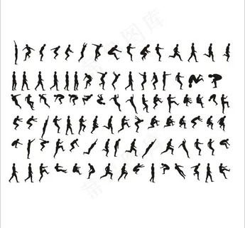 体育运动人物矢量图图片
