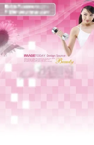 美容美体展板 化妆展板 展板背景 海报 背板 美女