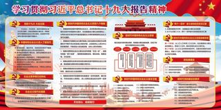学习贯彻十九大报告精神宣传展板设计