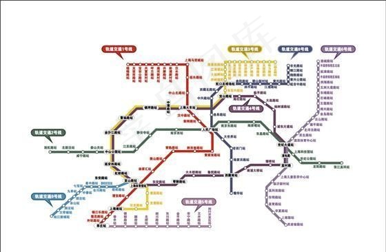 上海地铁指示路线矢量素材cdr矢量模版下载