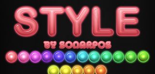 可爱的发光糖果字体样式