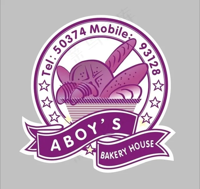面包店logo图片cdr矢量模版下载