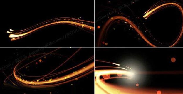 四款粒子光束舞动视频素材