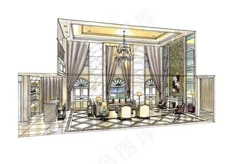 室内家居手绘图片素材