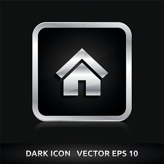 黑色水晶房地产按钮