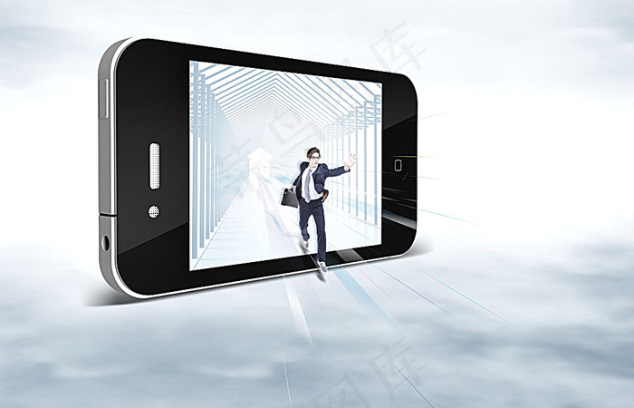 奔跑的商务男士