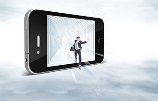 奔跑的商务男士