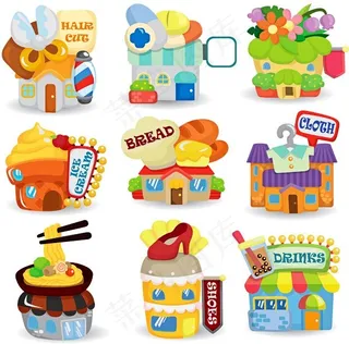 动画家堡矢量素材