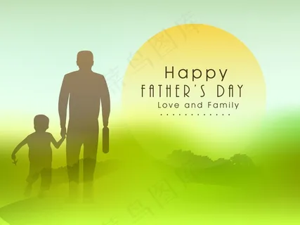 快乐的父亲节贺卡或背景
