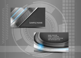 公司商务名片模板矢量素材