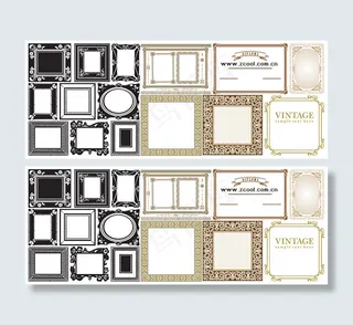 各种实用花边边框矢量素材