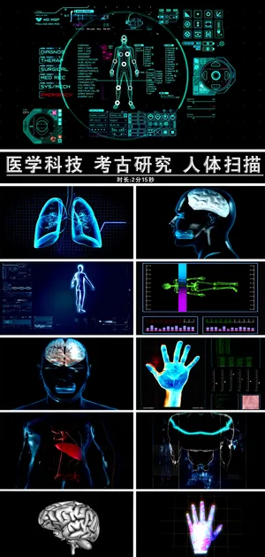 人体器官透视激光扫描视频