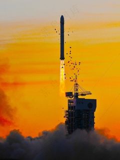 长征二号丁火箭发射图片