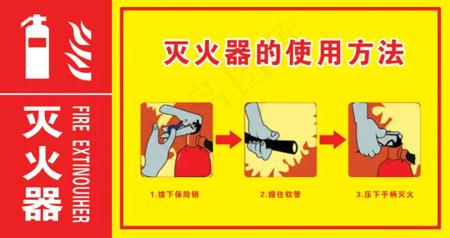 灭火器psd模版下载