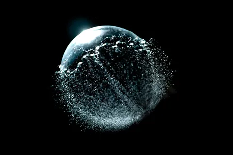 透明气泡滋润素材商务背景影楼后期素...