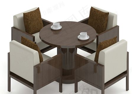 3D休闲桌椅组合模型