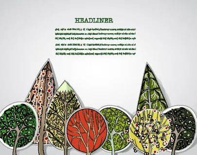 松树标签背景04—矢量素材