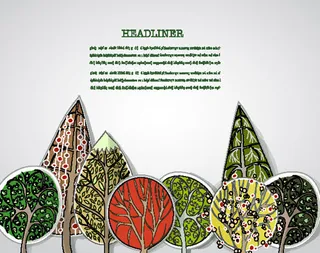 松树标签背景04—矢量素材