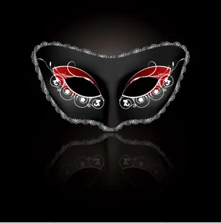 各种狂欢节面具元素矢量集02