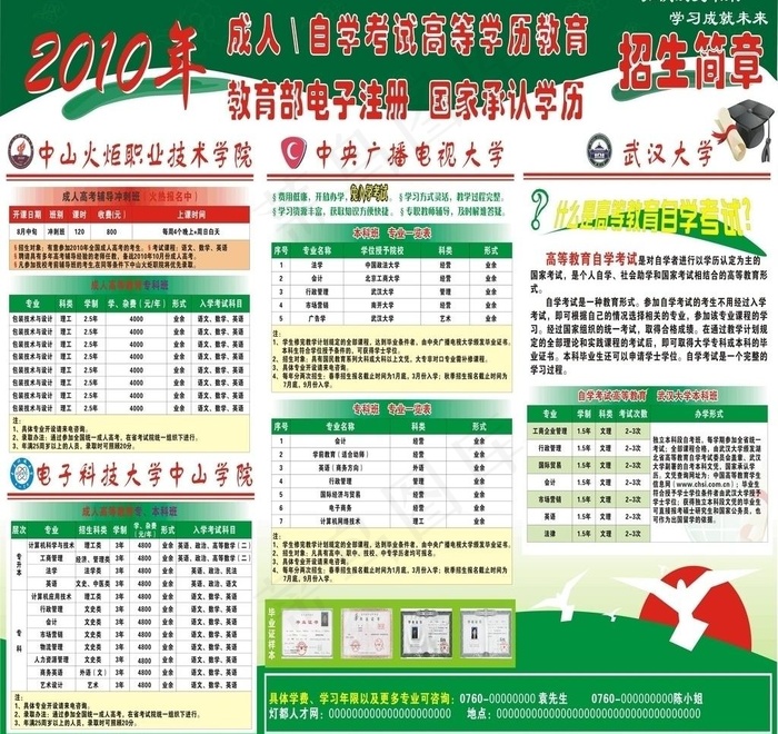 成人教育宣传单图片cdr矢量模版下载
