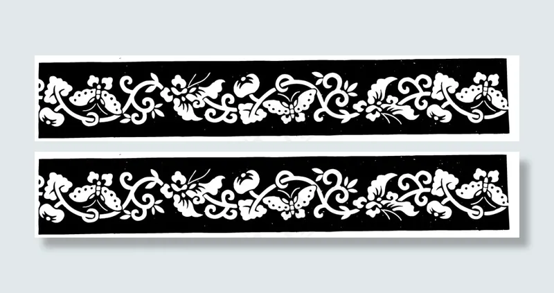 蝴蝶花边花纹矢量图免费下载ai矢量模版下载